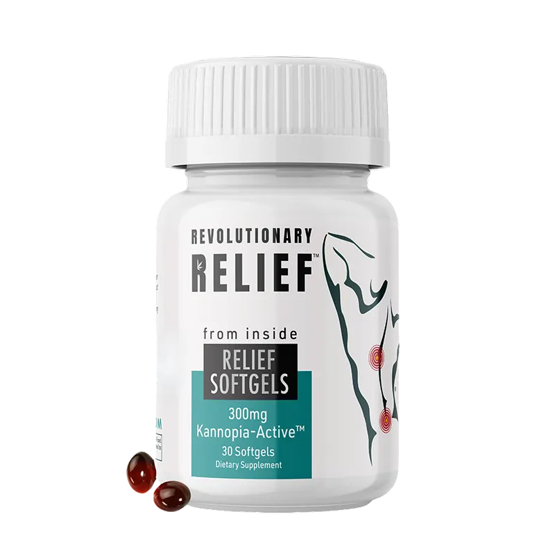 Revolutionary Relief Softgels Bottle